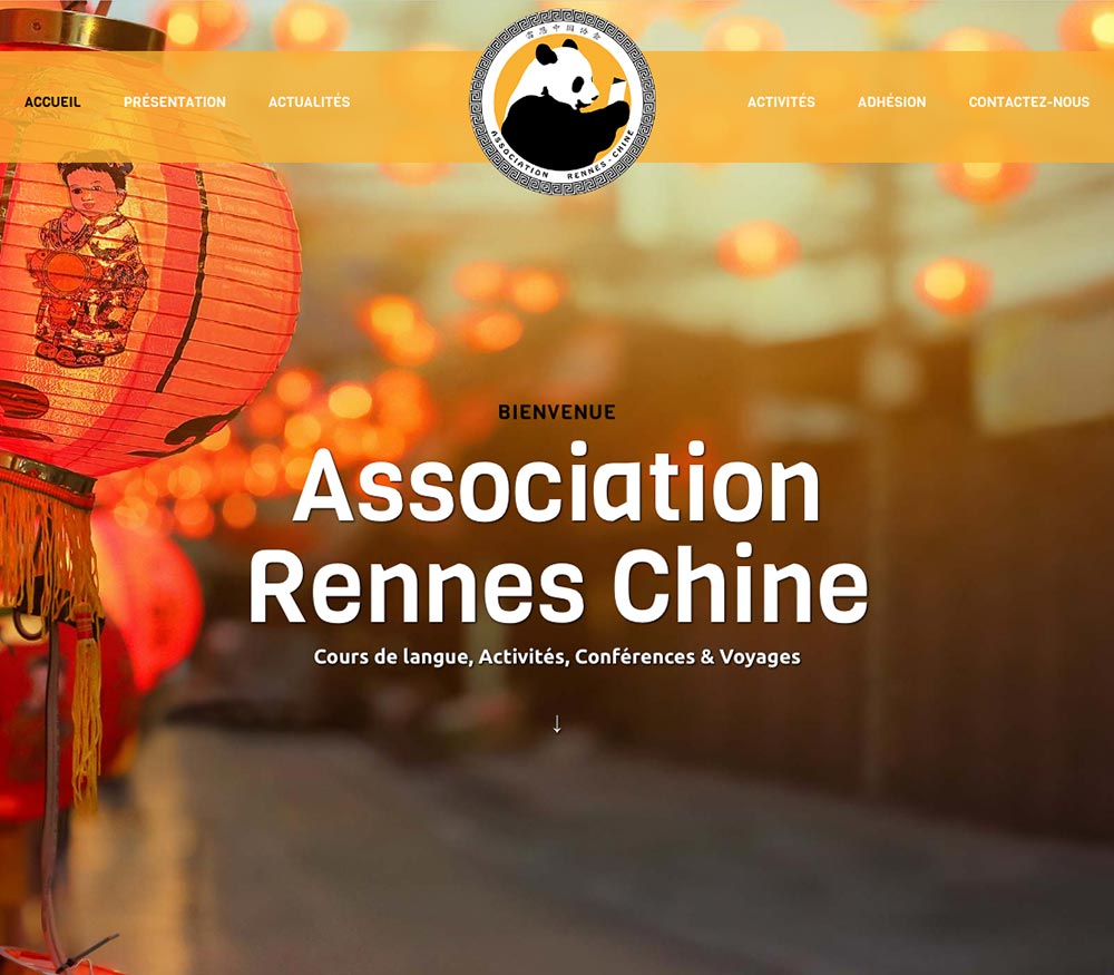 Création du site web de Rennes Chine
