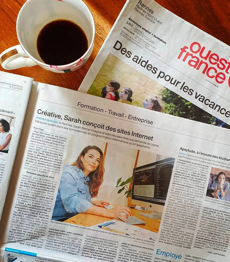Article Ouest-France consacré à Sarah Berrier